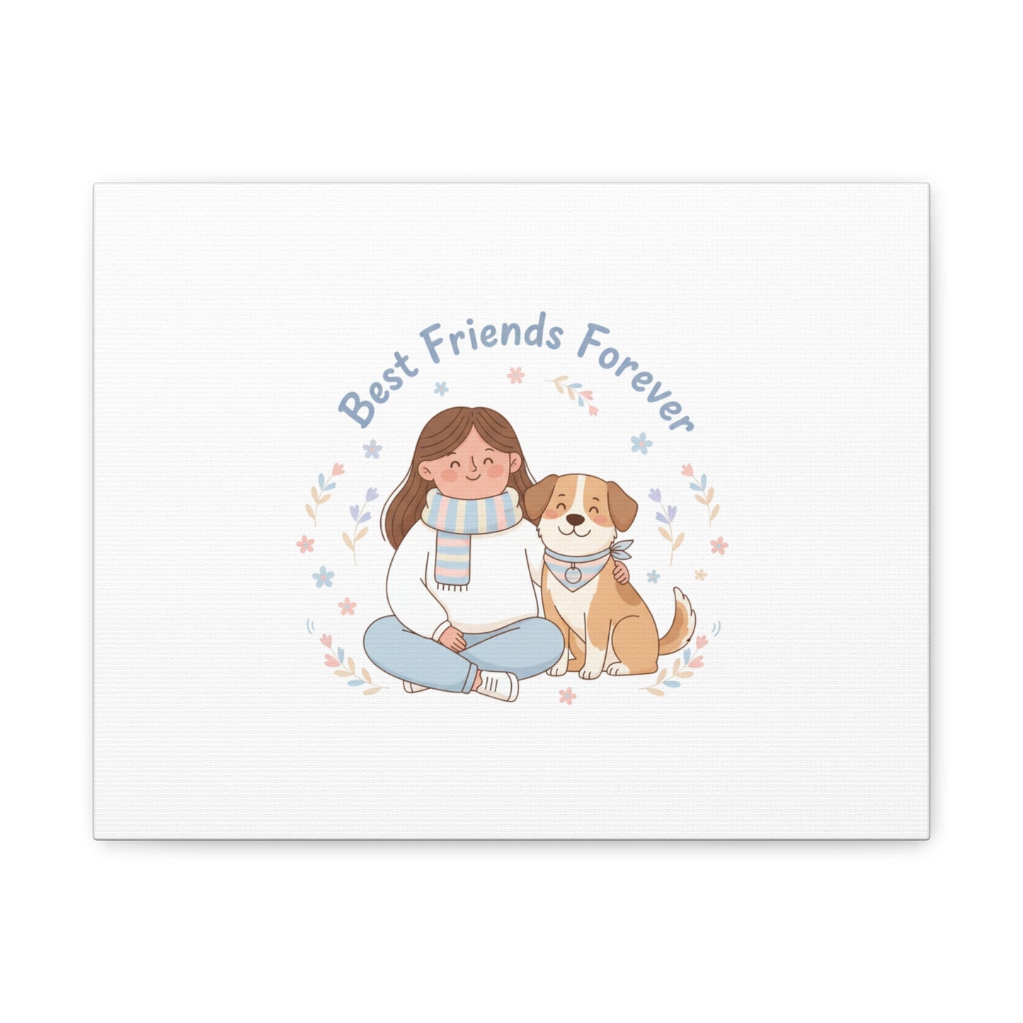 Best Friends Forever Canvas | Pet Owner Matching, Paw Print Art
