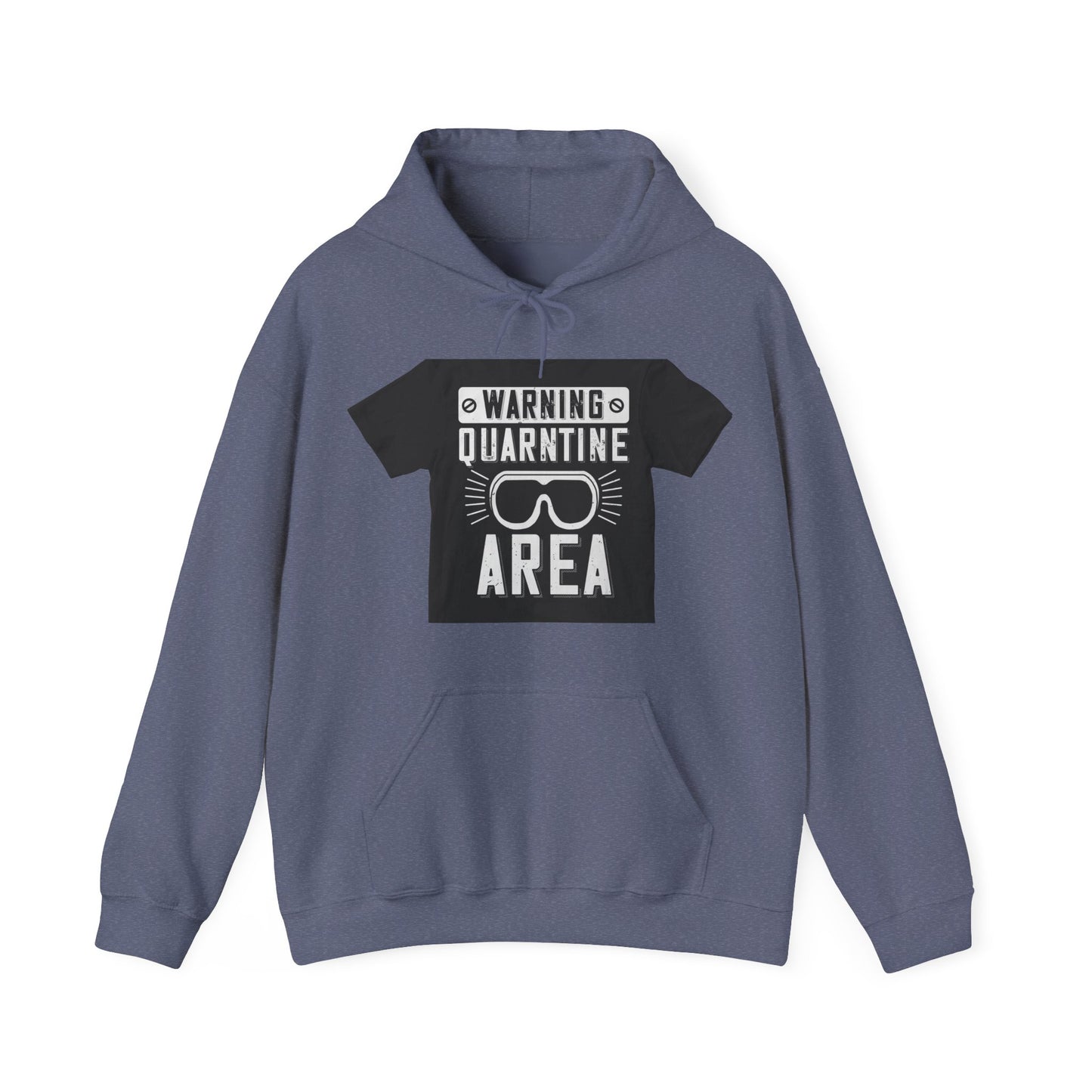 warning quarantine area — Unisex Heavy Blend Hoodie (G18500)
