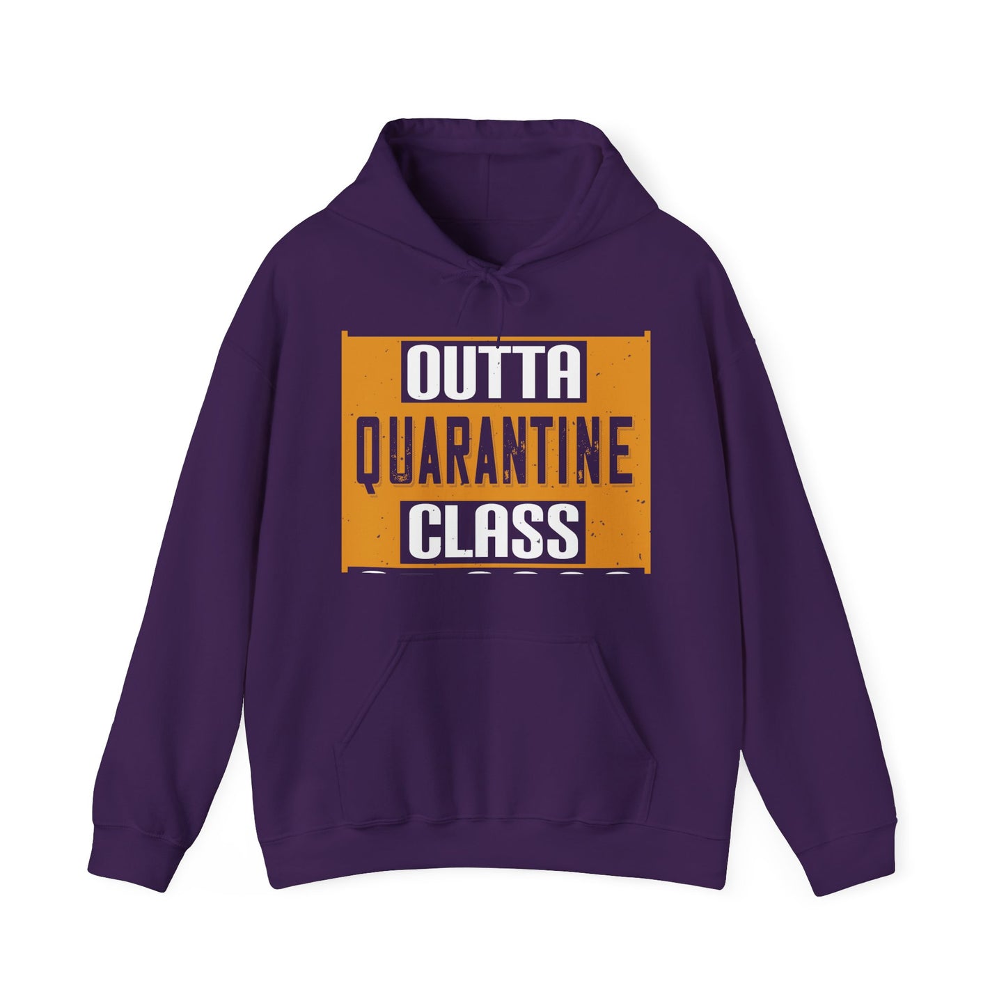 straight outta quarantine class of 2020-01 — Unisex Heavy Blend Hoodie (G18500)