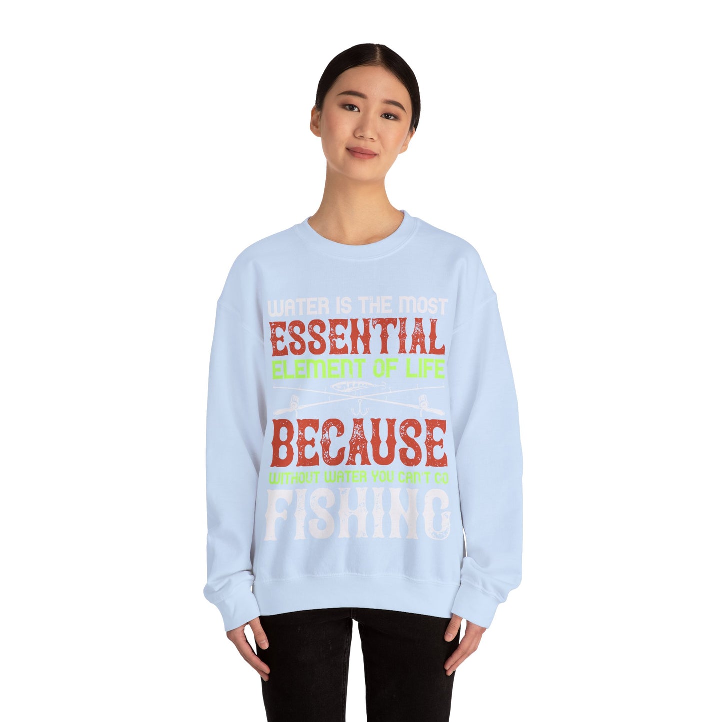 WATER IS THE MOST ESSENTIAL-01 — Unisex Heavy Blend Crewneck (G18000)