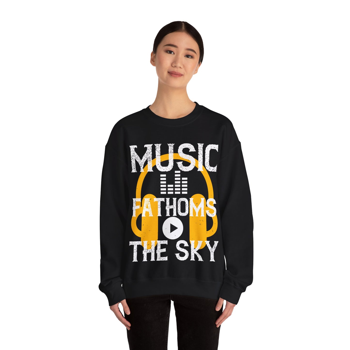Music Fathoms The Sky-01 — Unisex Heavy Blend Crewneck (G18000)
