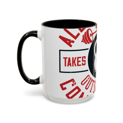 All progress takes place outside the comfort zone-01 — Accent Mug 11/15oz