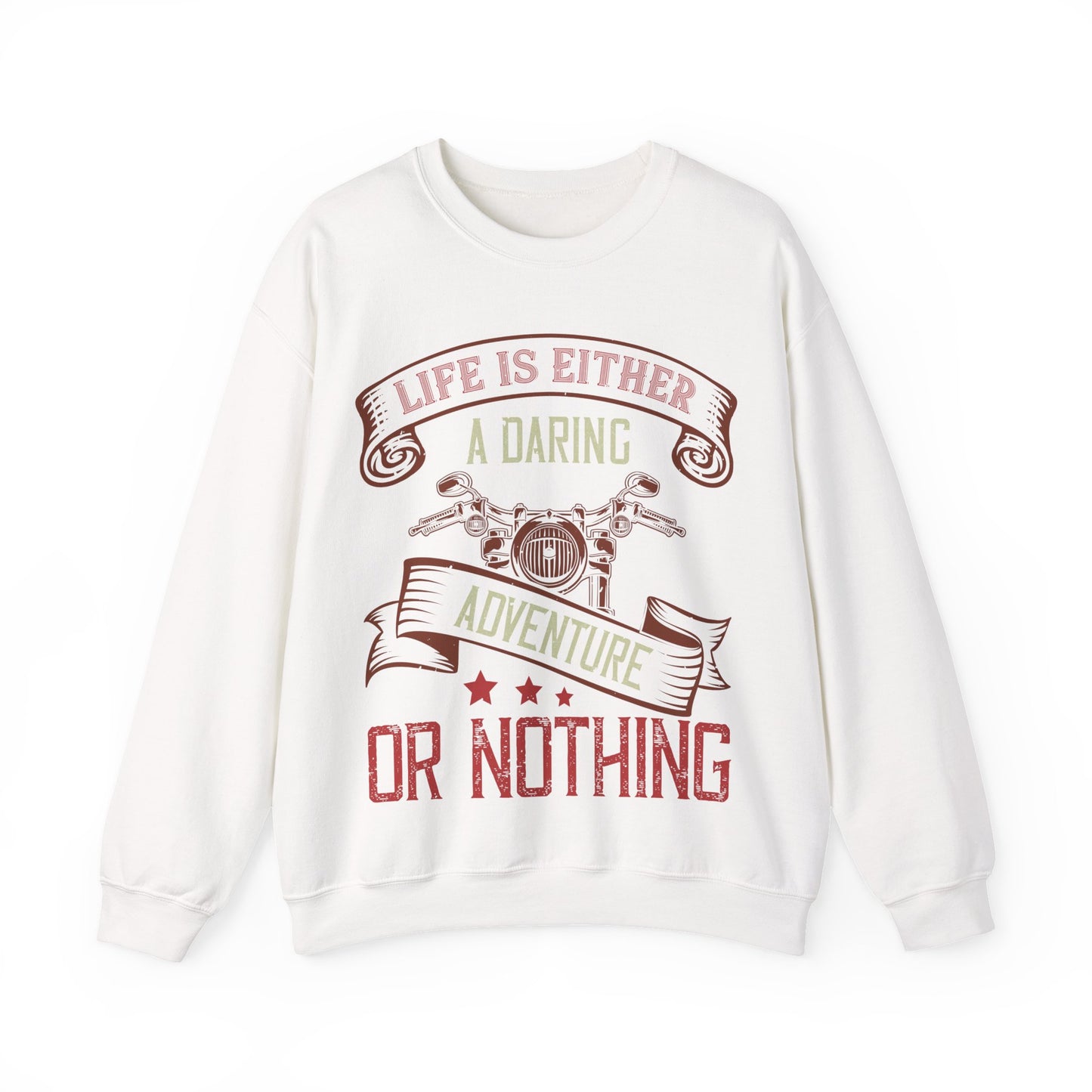 life is either a daring adventure or nothing-01 — Unisex Heavy Blend Crewneck (G18000)