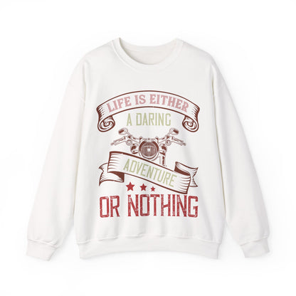 life is either a daring adventure or nothing-01 — Unisex Heavy Blend Crewneck (G18000)