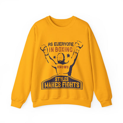 As everyone in boxing knows, styles makes fights-01 — Unisex Heavy Blend Crewneck (G18000)