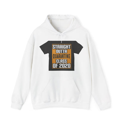 straight outta quarantine class of 2020 — Unisex Heavy Blend Hoodie (G18500)