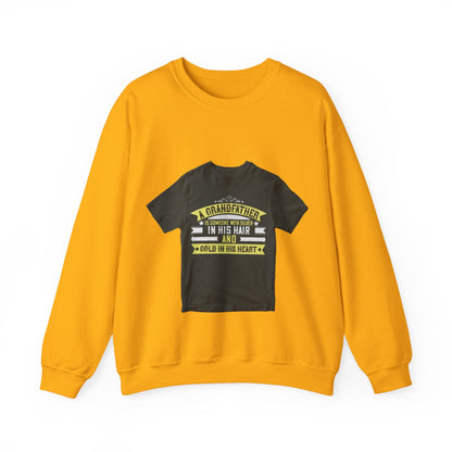 A grandfather is someone with silver-02 — Unisex Heavy Blend Crewneck (G18000)