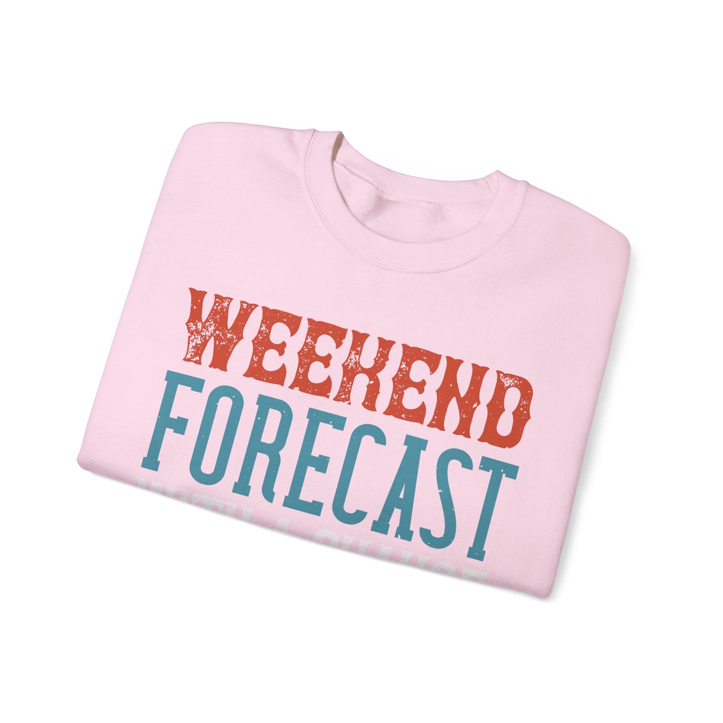 WEEKEND FORECAST WITH A CHANGE OF FISHING-01 — Unisex Heavy Blend Crewneck (G18000)