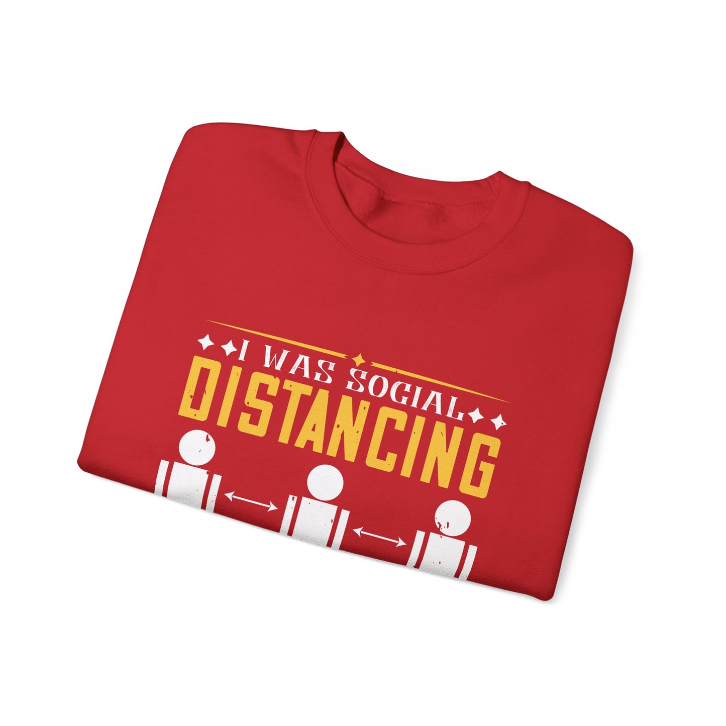 I was social distancing before it was coo-01 — Unisex Heavy Blend Crewneck (G18000)