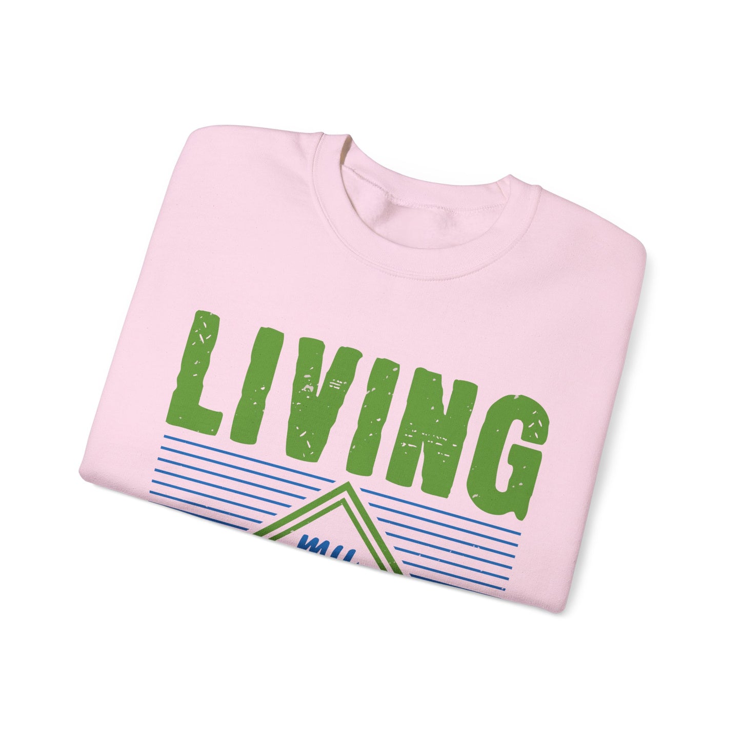 living my best quarantine-01 — Unisex Heavy Blend Crewneck (G18000)