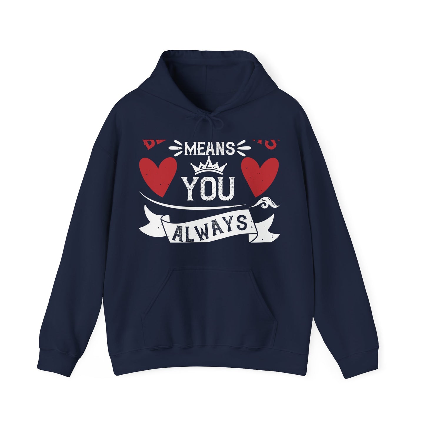 Being sisters means you always have back up-1 — Unisex Heavy Blend Hoodie (G18500)