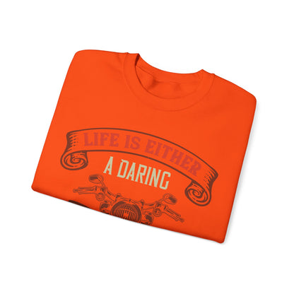 life is either a daring adventure or nothing-01 — Unisex Heavy Blend Crewneck (G18000)