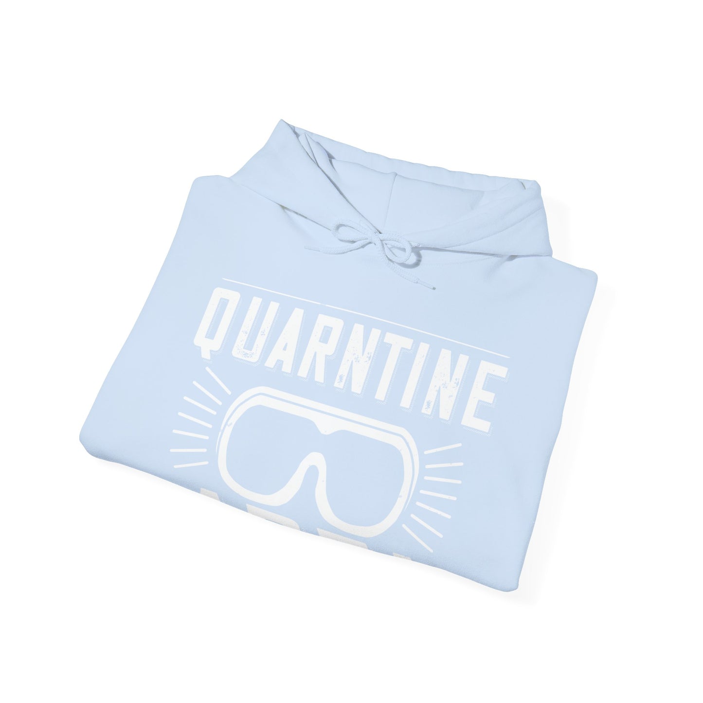 warning quarantine area-01 — Unisex Heavy Blend Hoodie (G18500)