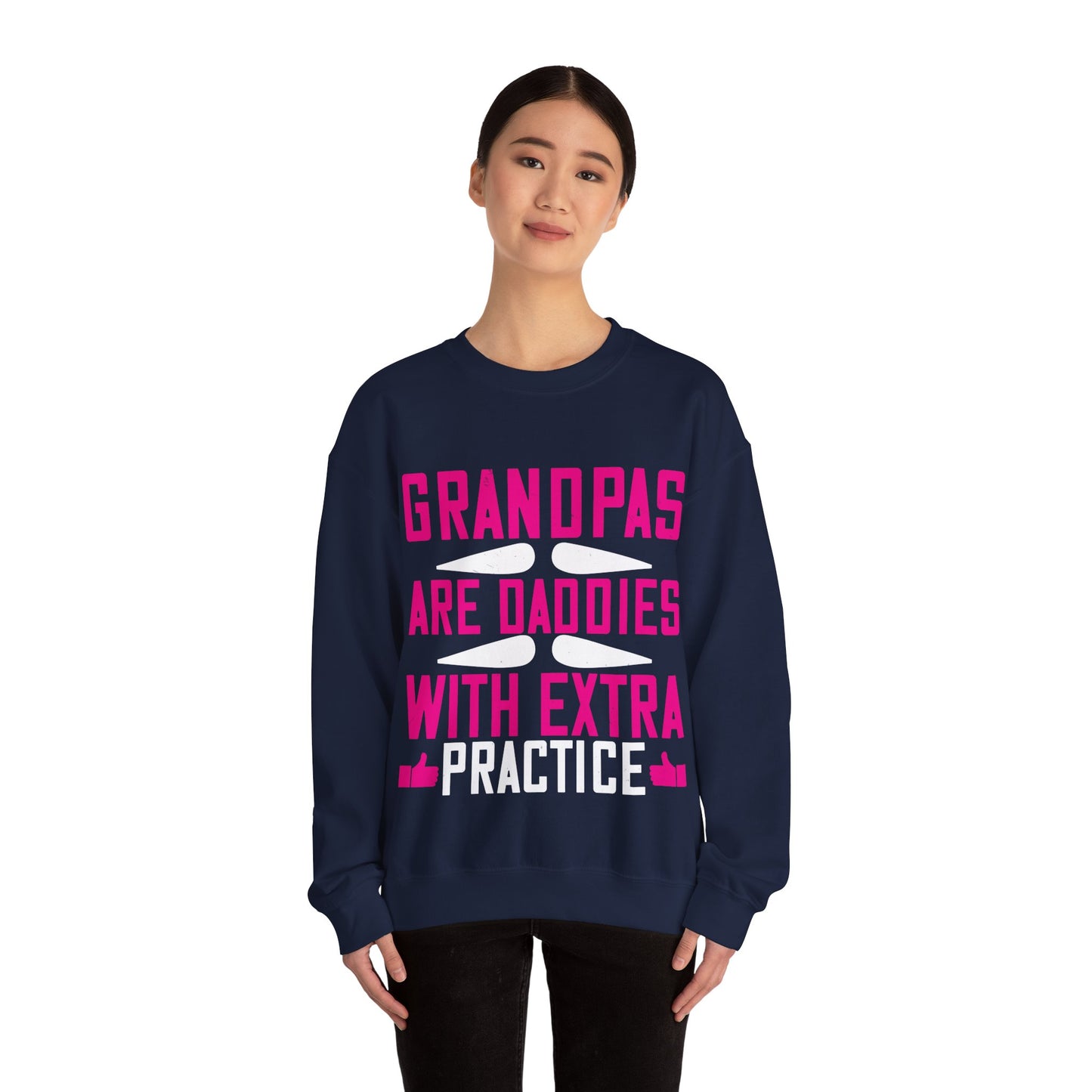 Grandpas are daddies with extra practice-01 — Unisex Heavy Blend Crewneck (G18000)