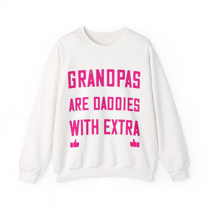 Grandpas are daddies with extra practice-01 — Unisex Heavy Blend Crewneck (G18000)