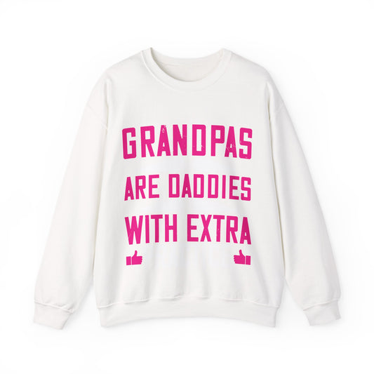 Grandpas are daddies with extra practice-01 — Unisex Heavy Blend Crewneck (G18000)