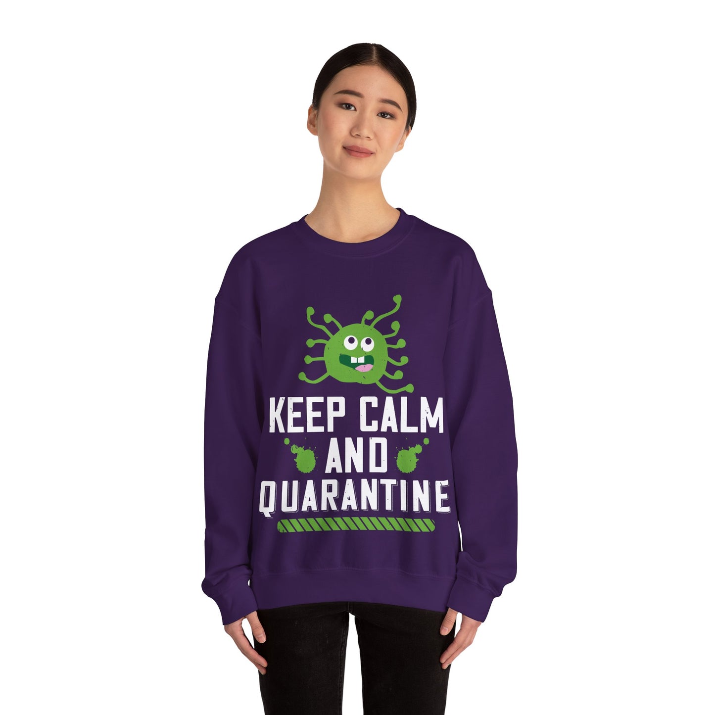keep calm and quarantine-01 — Unisex Heavy Blend Crewneck (G18000)
