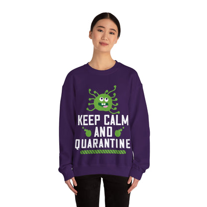 keep calm and quarantine-01 — Unisex Heavy Blend Crewneck (G18000)
