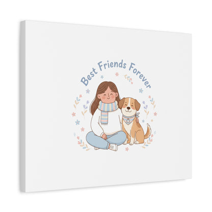 Best Friends Forever Canvas | Pet Owner Matching, Paw Print Art