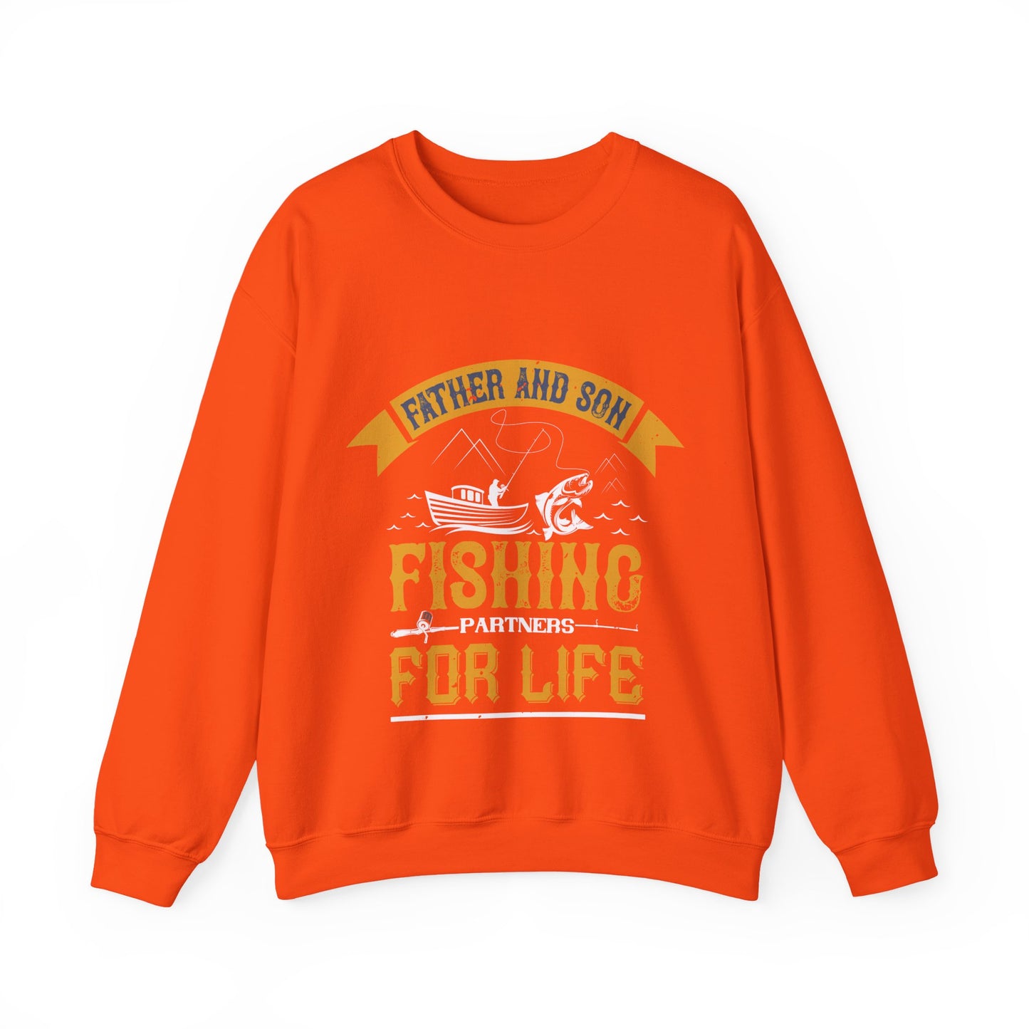 father and son fishing partners  for life-01 — Unisex Heavy Blend Crewneck (G18000)