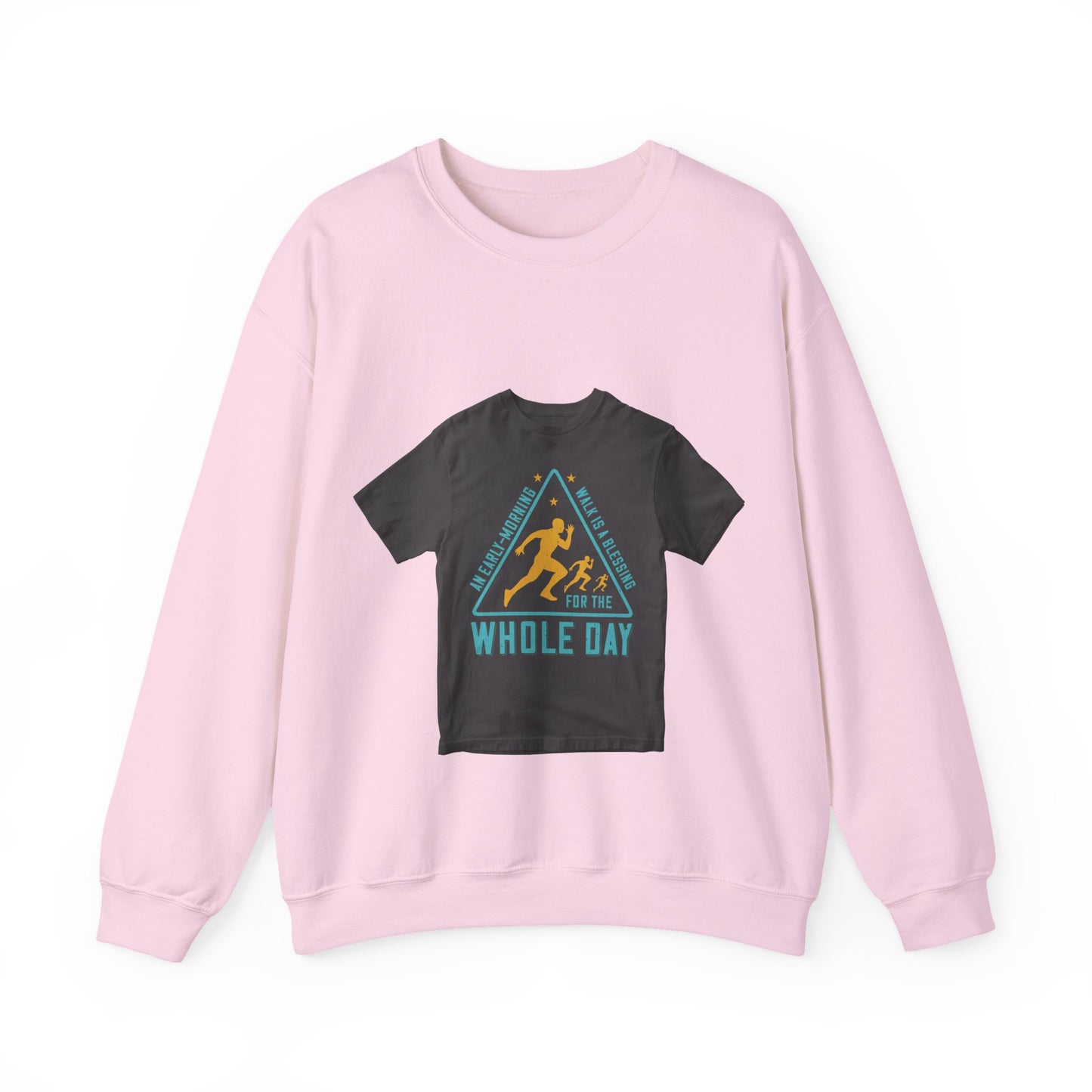 An early-morning walk is a blessing for the whole day-0 — Unisex Heavy Blend Crewneck (G18000)