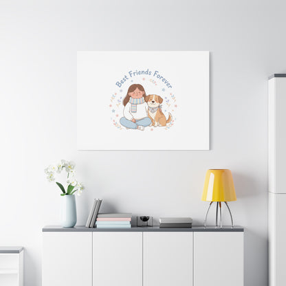 Best Friends Forever Canvas | Pet Owner Matching, Paw Print Art