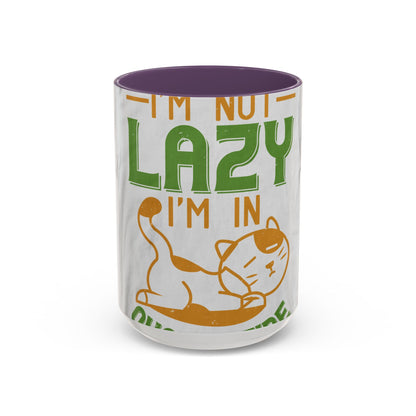 iΓÇÖm not lazy iΓÇÖm in quarantine — Accent Mug 11/15oz