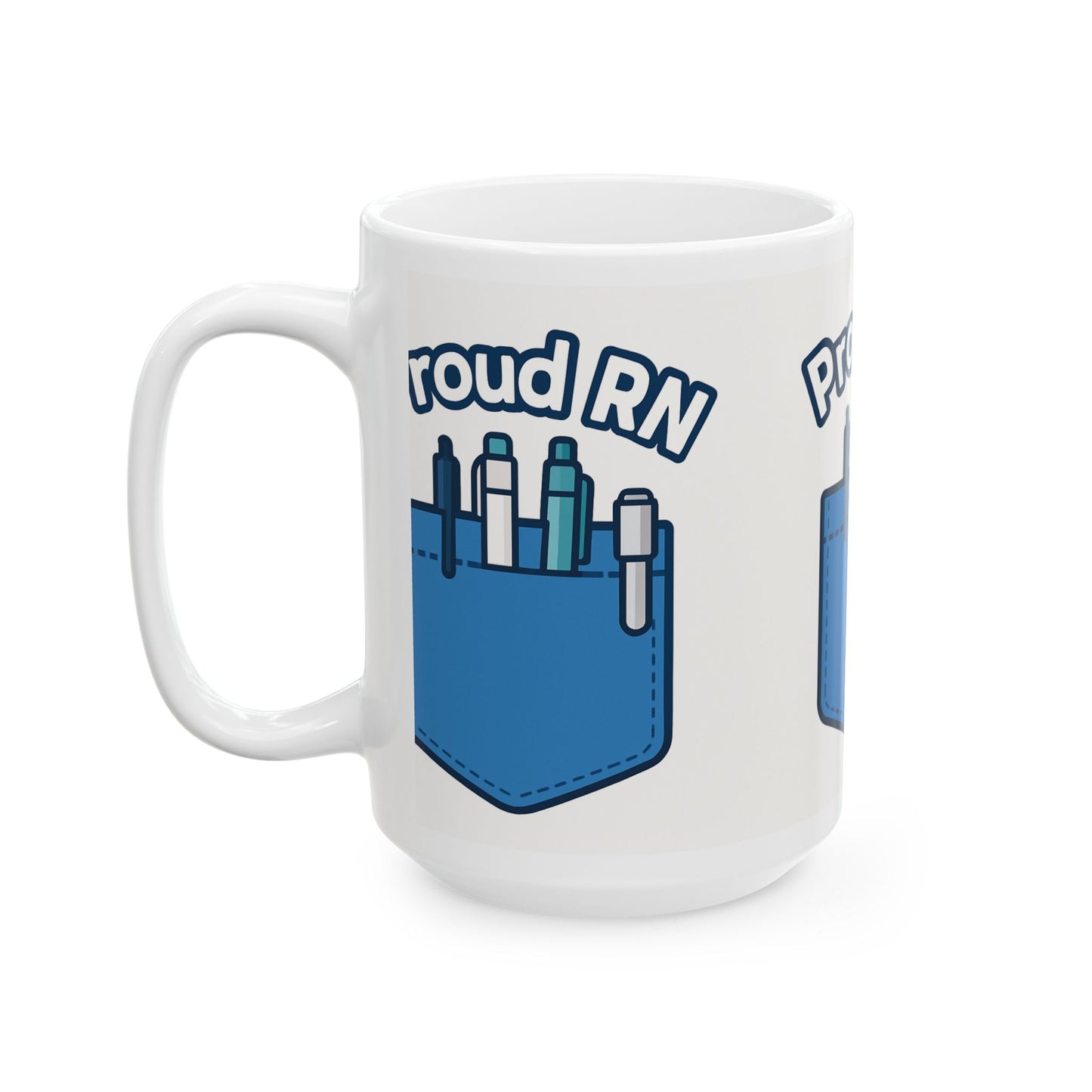 Proud RN Ceramic Mug: Ideal Gift for Nurses, Nurse Appreciation, Healthcare Professional, Coffee Lover, Unique Nursing Mug