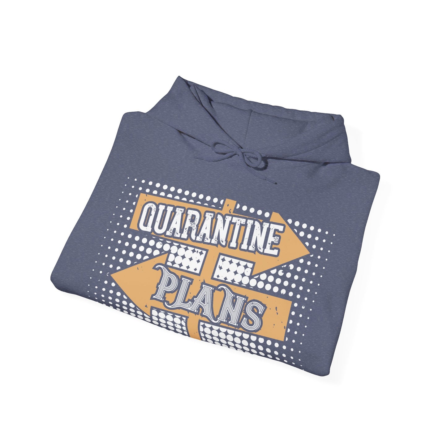 quarantine plans-01 — Unisex Heavy Blend Hoodie (G18500)
