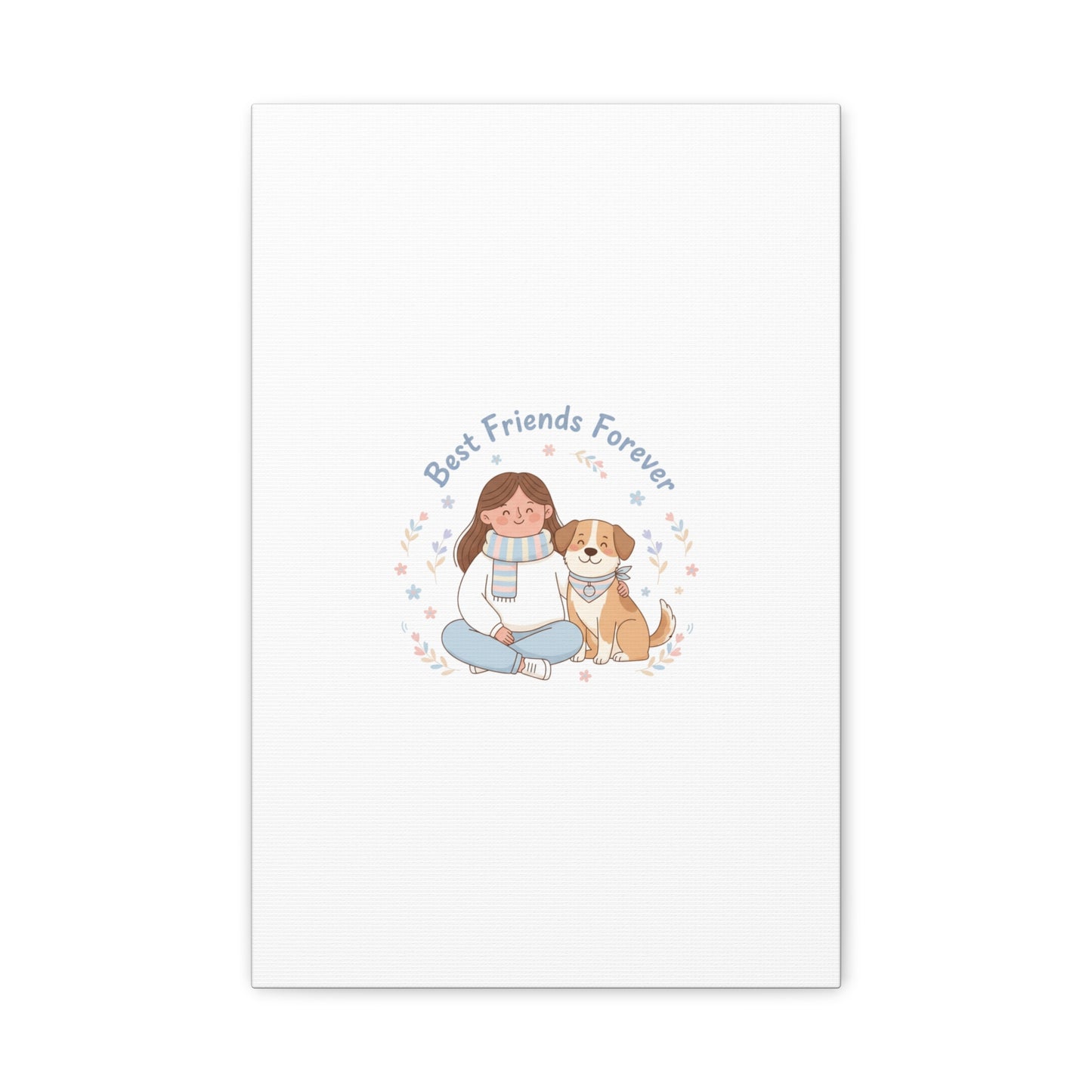 Best Friends Forever Canvas | Pet Owner Matching, Paw Print Art
