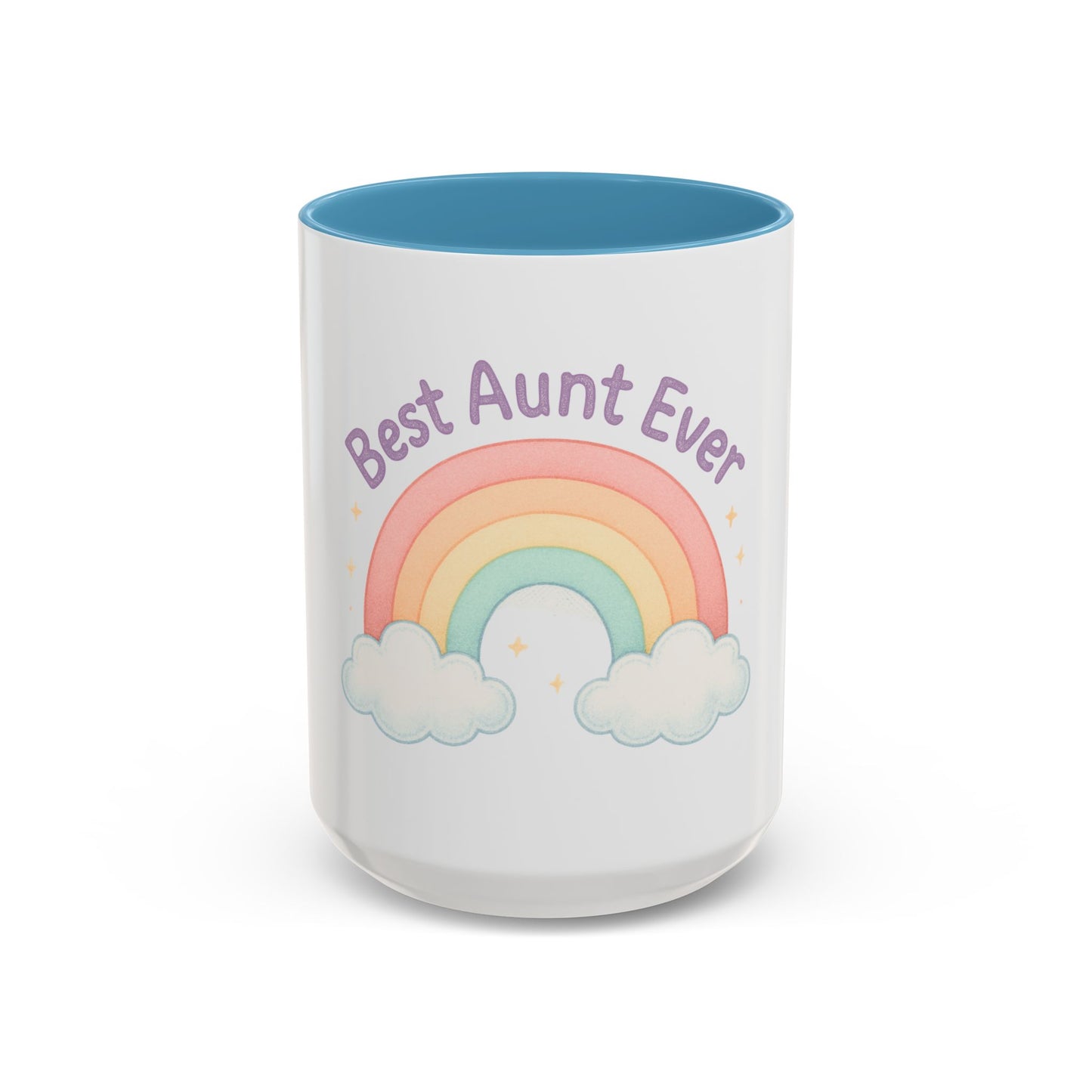Best Aunt Ever Rainbow Coffee Mug, Gift for Aunts, 11oz, 15oz, Cute Mug, Birthday Gift, Unique Coffee Cup