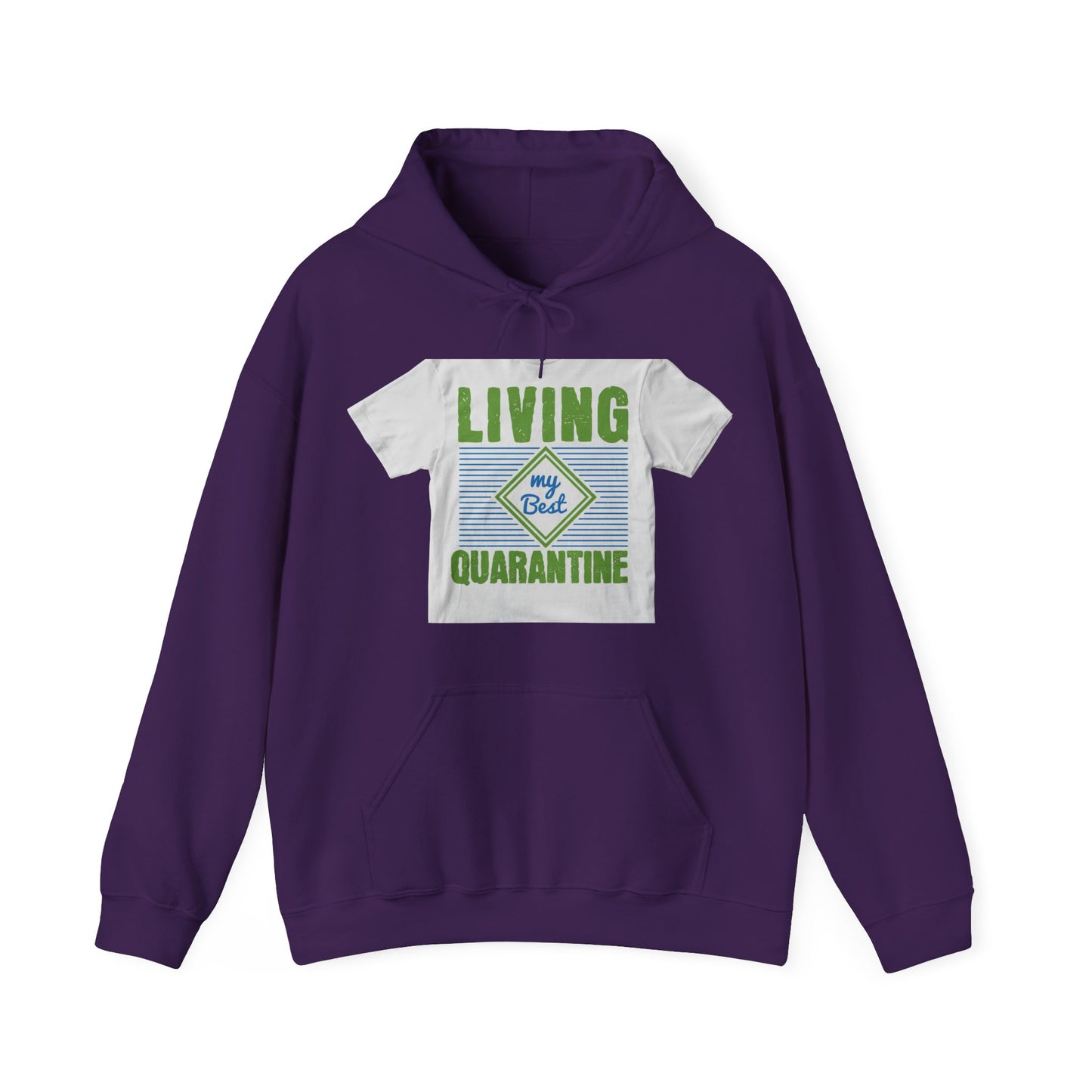 living my best quarantine — Unisex Heavy Blend Hoodie (G18500)