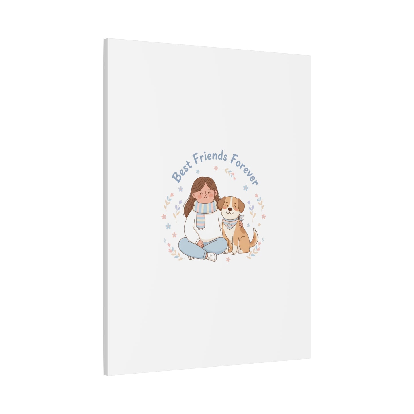 Best Friends Forever Canvas | Pet Owner Matching, Paw Print Art