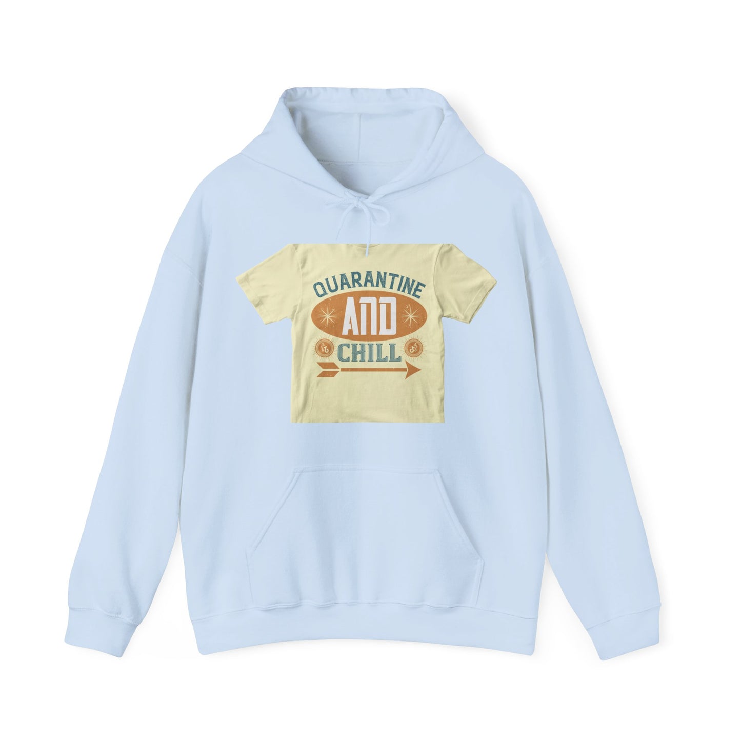 quarantine and chill1 — Unisex Heavy Blend Hoodie (G18500)