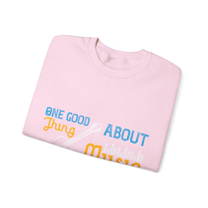 One good thing about music, when it hits you, you feel no pain-01 — Unisex Heavy Blend Crewneck (G18000)