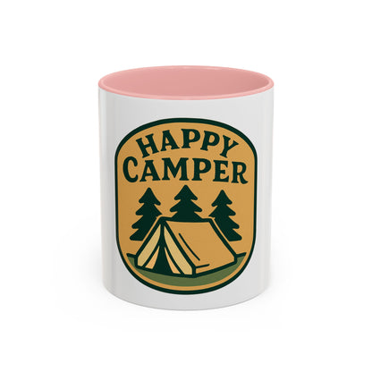 Happy Camper Coffee Mug - Fun Camping Gift, Outdoor Lover's Mug, Adventure Coffee Cup, Holiday Gift, Camping Decor