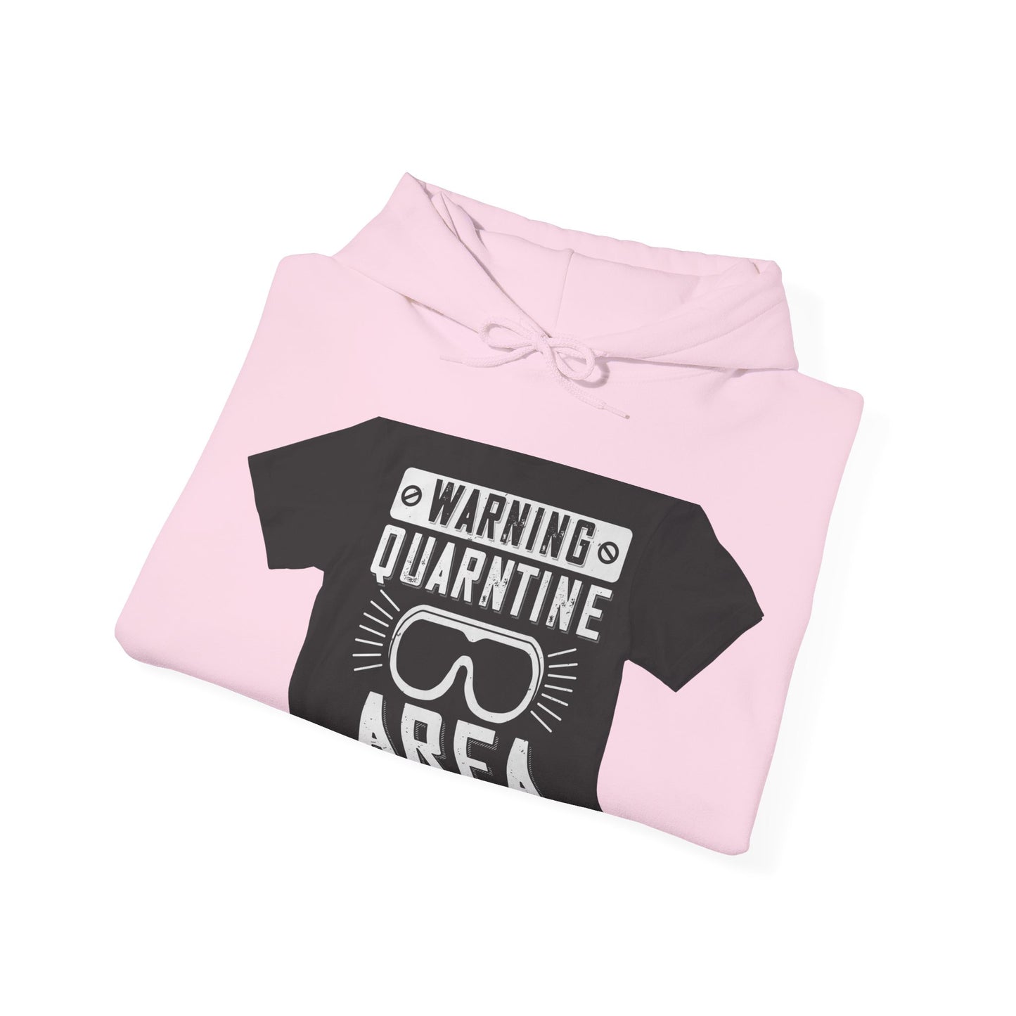 warning quarantine area — Unisex Heavy Blend Hoodie (G18500)