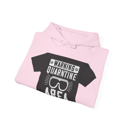 warning quarantine area — Unisex Heavy Blend Hoodie (G18500)