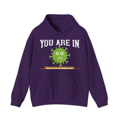 shut up you are in  quarantine-01 — Unisex Heavy Blend Hoodie (G18500)