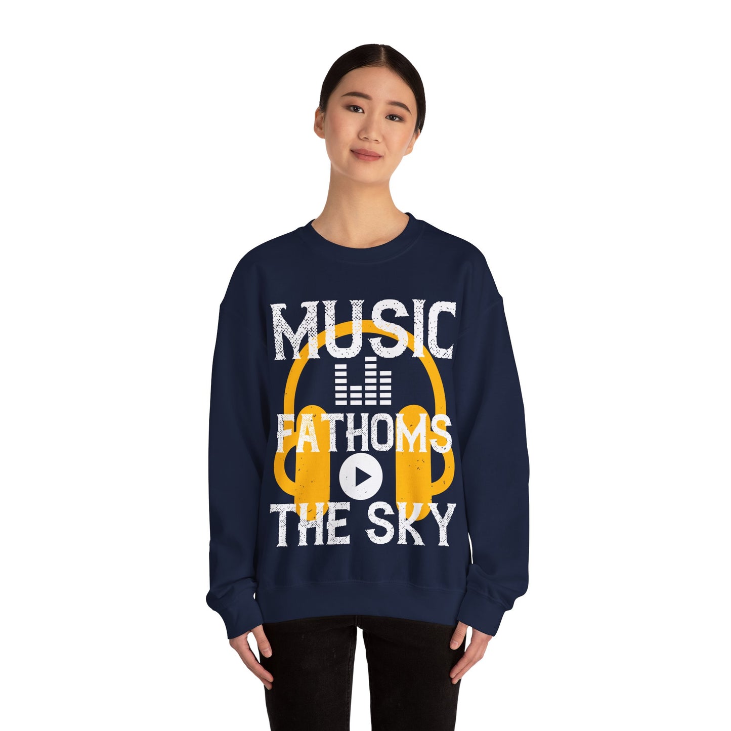 Music Fathoms The Sky-01 — Unisex Heavy Blend Crewneck (G18000)