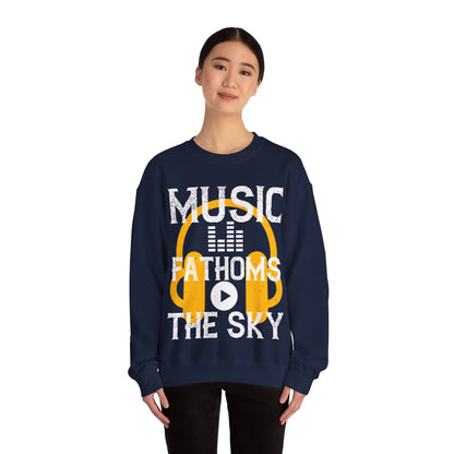 Music Fathoms The Sky-01 — Unisex Heavy Blend Crewneck (G18000)