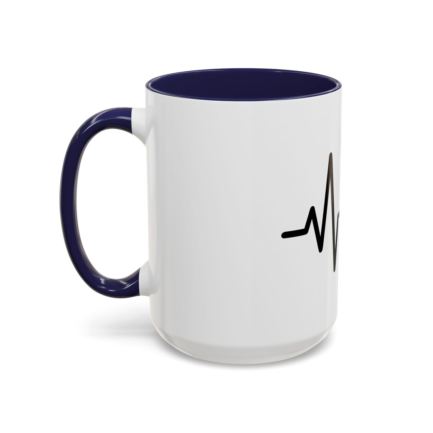 Stock Market Heartbeat Accent Coffee Mug (11, 15oz), Financial Market Trader Gift, Wall Street Investor Mug, Stock Market
