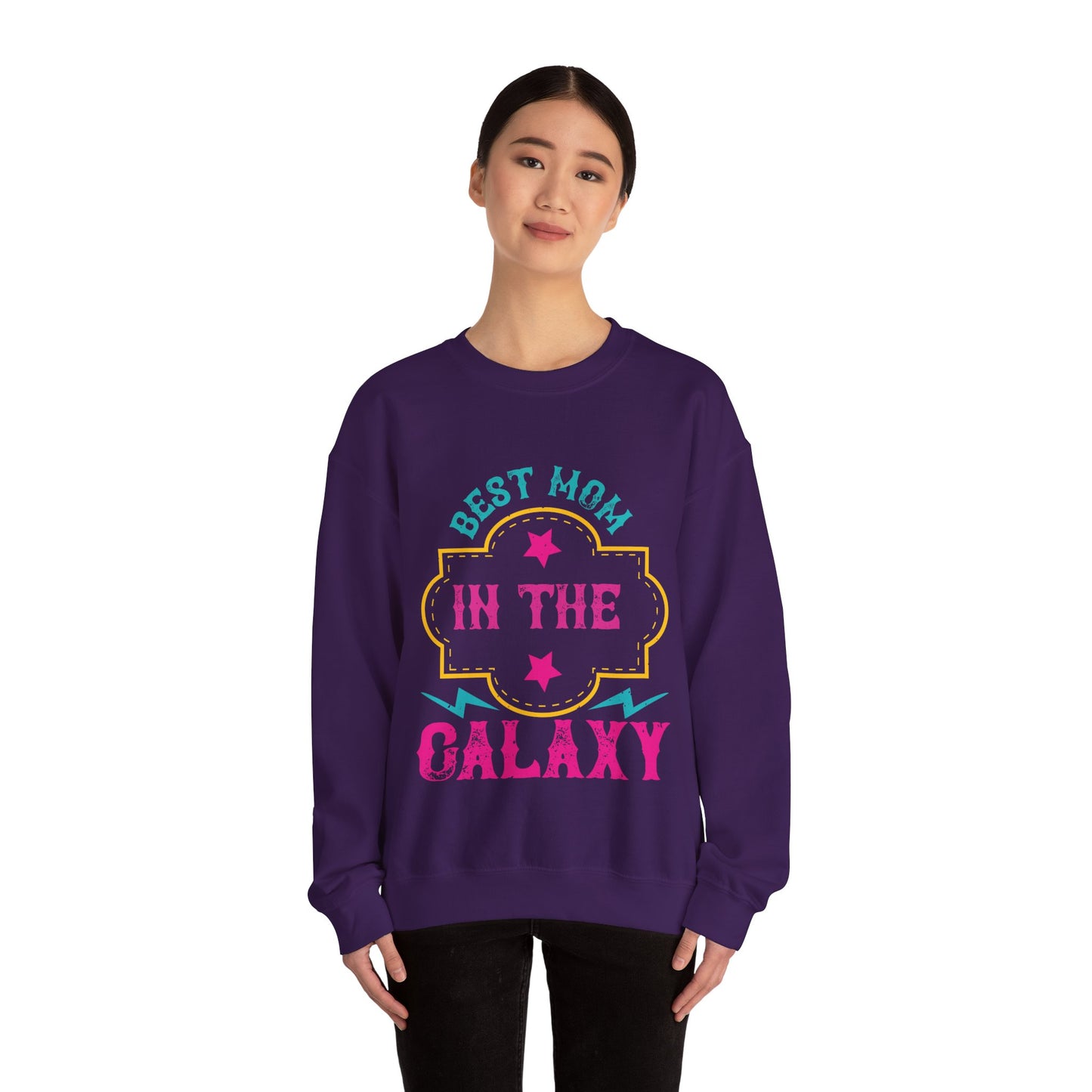 best mom in the galaxy-01 — Unisex Heavy Blend Crewneck (G18000)