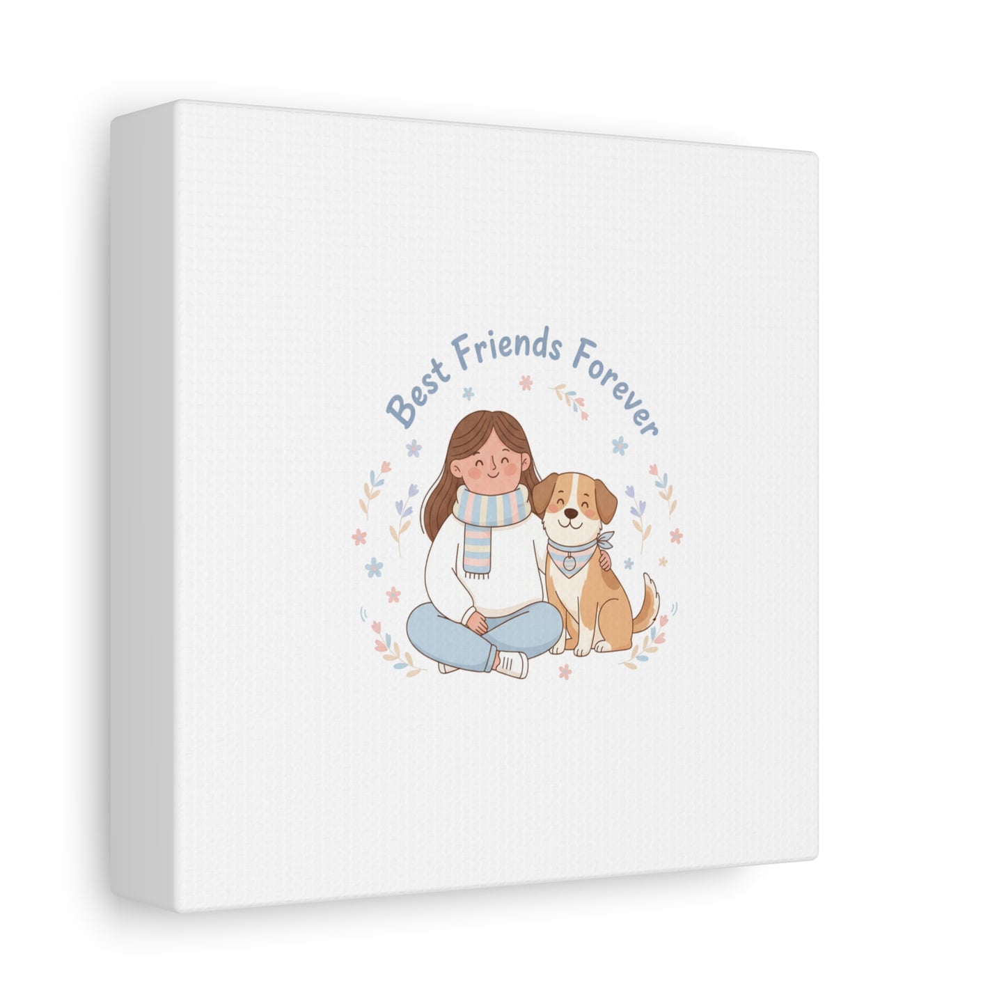 Best Friends Forever Canvas | Pet Owner Matching, Paw Print Art