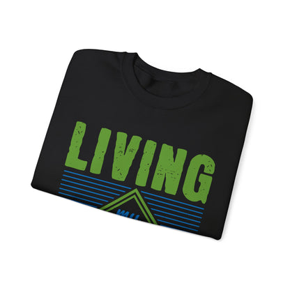 living my best quarantine-01 — Unisex Heavy Blend Crewneck (G18000)