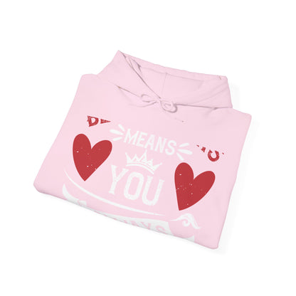 Being sisters means you always have back up-1 — Unisex Heavy Blend Hoodie (G18500)