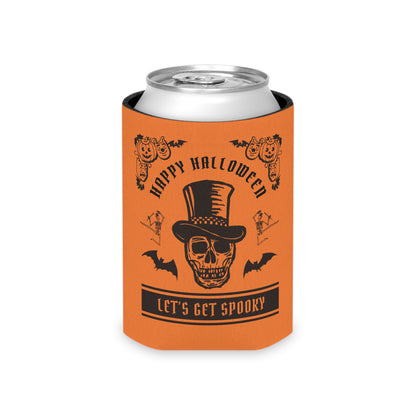 Happy Halloween Let's Get Spooky Can Cooler - Festive Beverage Holder