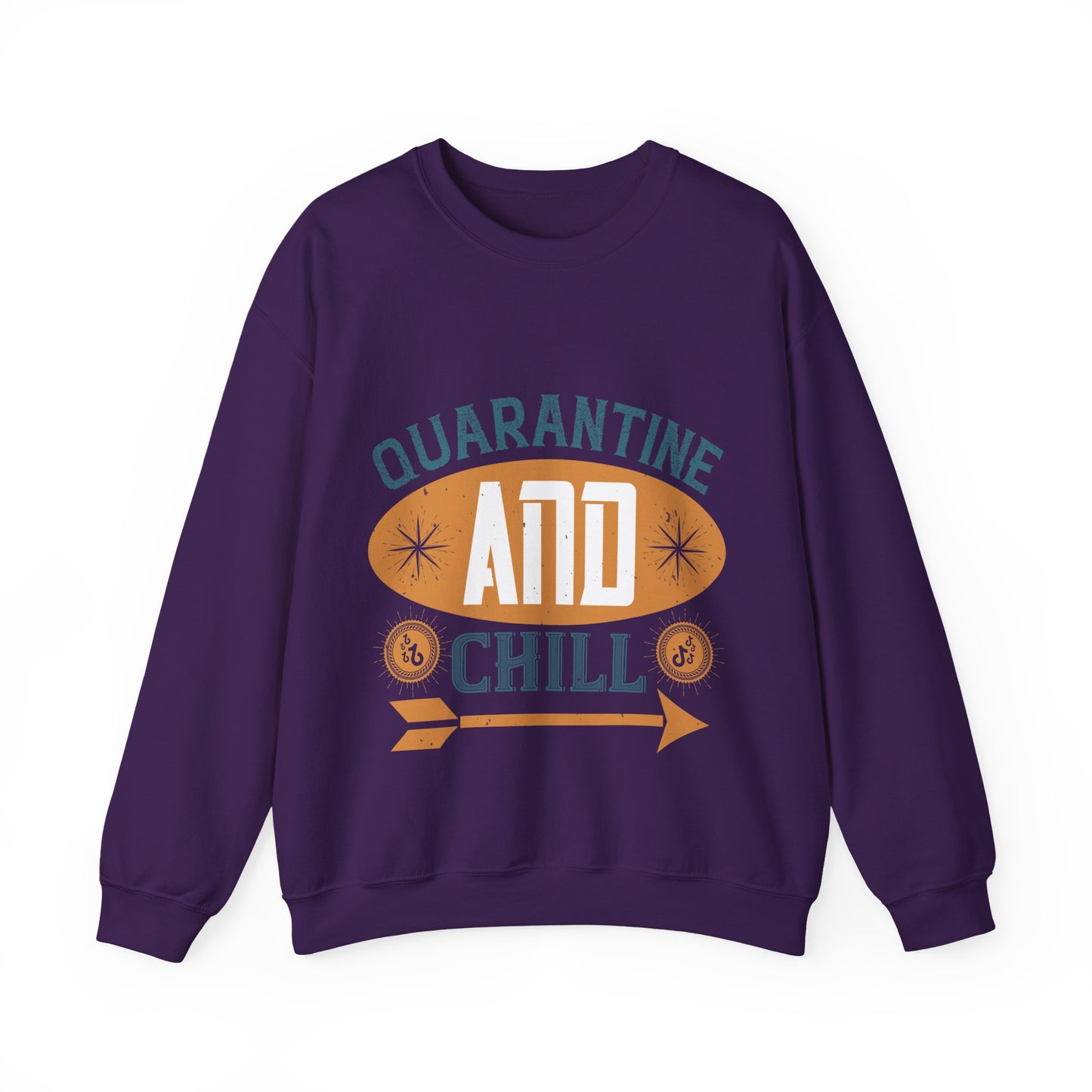 quarantine and chill-011 — Unisex Heavy Blend Crewneck (G18000)