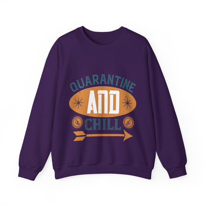 quarantine and chill-011 — Unisex Heavy Blend Crewneck (G18000)