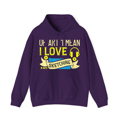 I love all kinds of art. I mean, I love sketching and acting and music-01 — Unisex Heavy Blend Hoodie (G18500)